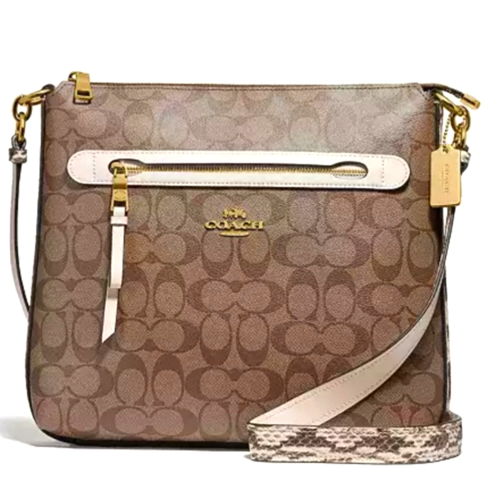 Coach Mae File Crossbody In Signature Canvas